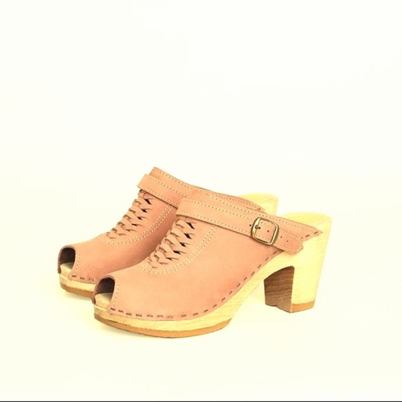 No. 6 Shoes - No.6 Open Toe Weave Clogs Convertible Y2K Nubuck Slingback Shoes